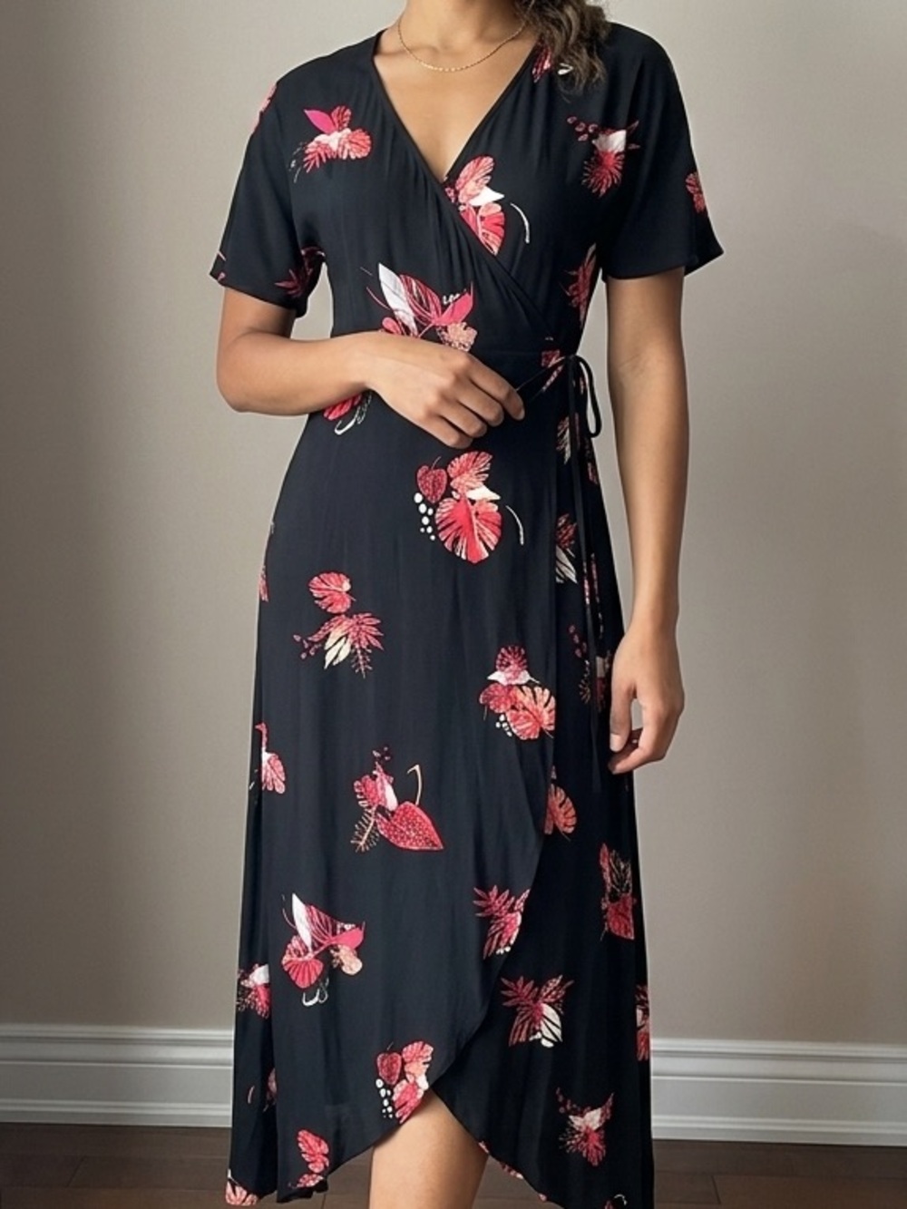 Tropical Wrap Dress